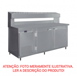 Balcão De Serviço Refrig. C/ Condimentador 17Gns 2,90M 220V Rf-049 Frilux
