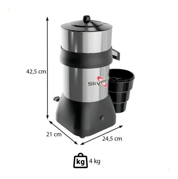 Espremedor De Sucos Inox Industrial Skymsen Ex Extrator - Imagem 3